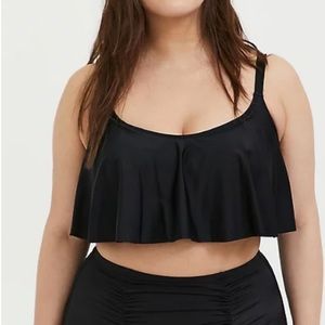 Torrid flounce bikini swim top.